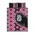 Pink Taniko Motif Aotearoa Manaia and Silver Fern Quilt Bed Set