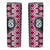 Pink Taniko Motif Aotearoa Manaia and Silver Fern Skinny Tumbler
