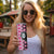 Pink Taniko Motif Aotearoa Manaia and Silver Fern Skinny Tumbler