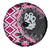 Pink Taniko Motif Aotearoa Manaia and Silver Fern Spare Tire Cover