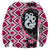 Pink Taniko Motif Aotearoa Manaia and Silver Fern Sweatshirt