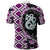 Purple Taniko Motif Aotearoa Manaia and Silver Fern Polo Shirt