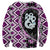 Purple Taniko Motif Aotearoa Manaia and Silver Fern Sweatshirt