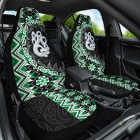 Green Taniko Motif Aotearoa Manaia and Silver Fern Car Seat Cover