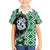 Green Taniko Motif Aotearoa Manaia and Silver Fern Hawaiian Shirt