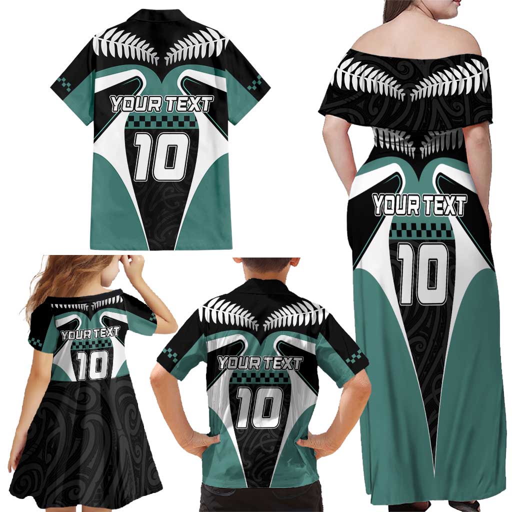 Custom New Zealand Bicycle 2025 Family Matching Off Shoulder Maxi Dress and Hawaiian Shirt