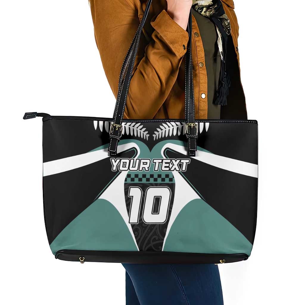 Custom New Zealand Bicycle 2025 Leather Tote Bag