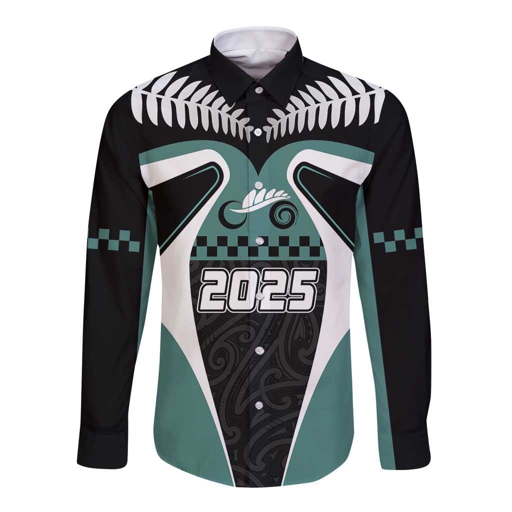 Custom New Zealand Bicycle 2025 Long Sleeve Button Shirt