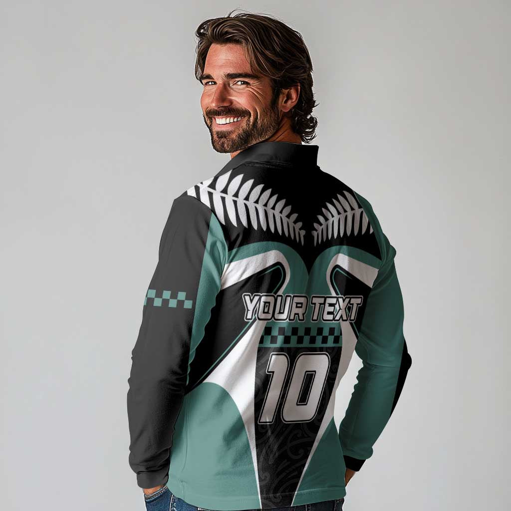 Custom New Zealand Bicycle 2025 Long Sleeve Polo Shirt