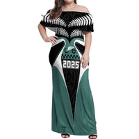 Custom New Zealand Bicycle 2025 Off Shoulder Maxi Dress