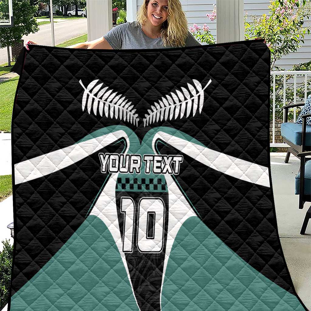 Custom New Zealand Bicycle 2025 Quilt LT03 Black-Teal - Polynesian Pride