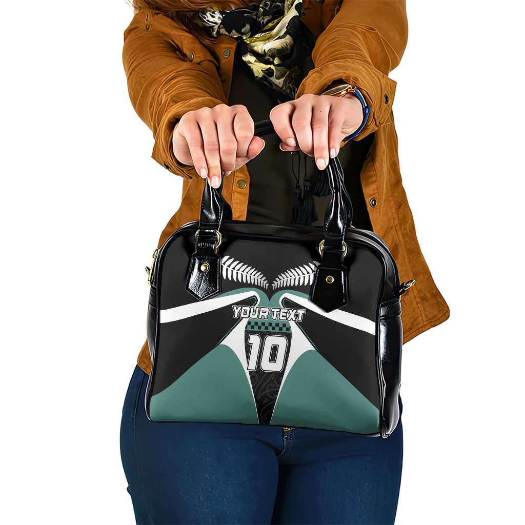 Custom New Zealand Bicycle 2025 Shoulder Handbag LT03 One Size Black-Teal - Polynesian Pride