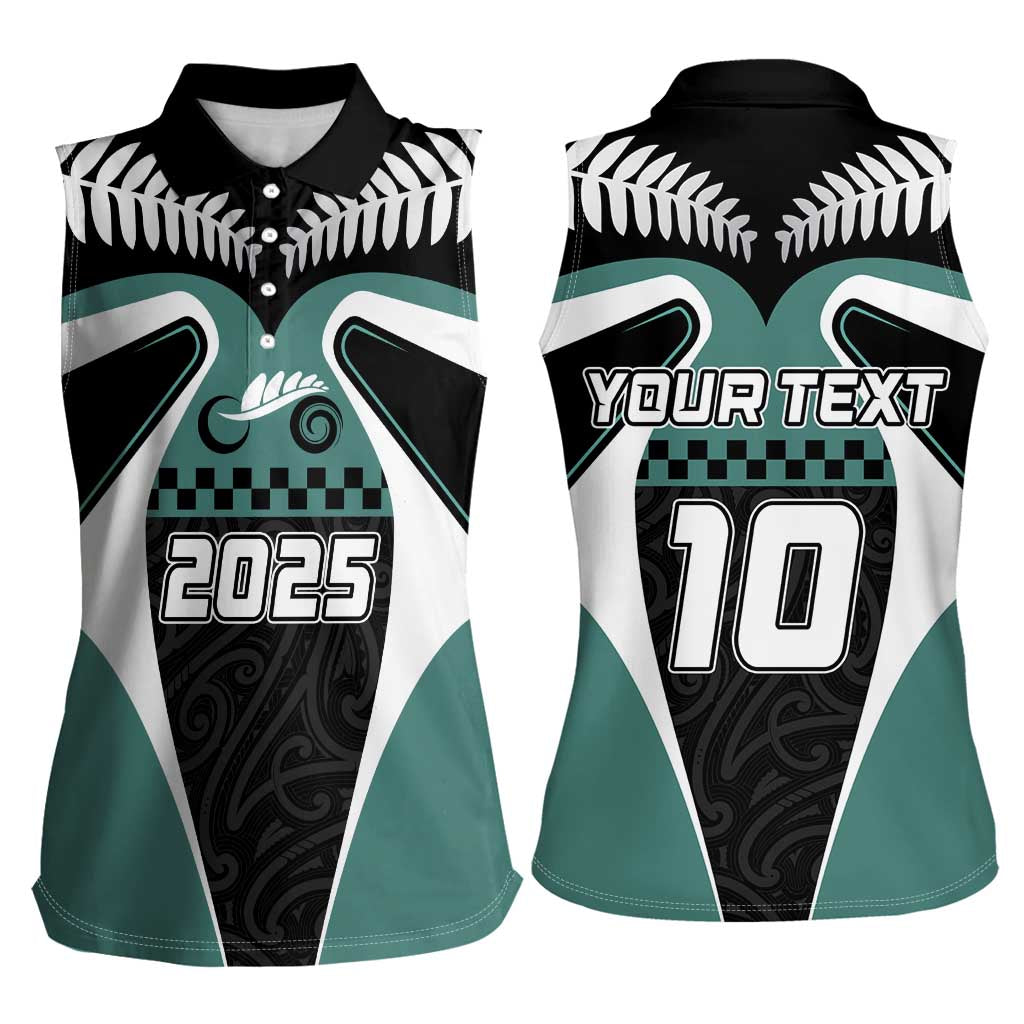 Custom New Zealand Bicycle 2025 Women Sleeveless Polo Shirt