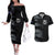 Custom New Zealand Football-Towards World Cup 2026 Couples Matching Off The Shoulder Long Sleeve Dress and Hawaiian Shirt