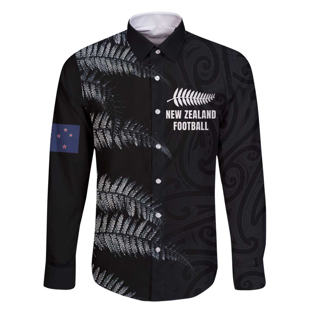 Custom New Zealand Football-Towards World Cup 2026 Family Matching Off Shoulder Maxi Dress and Hawaiian Shirt