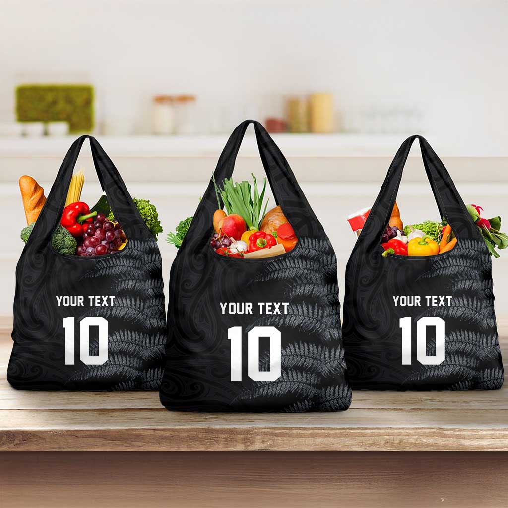 Custom New Zealand Football-Towards World Cup 2026 Grocery Bag LT03 3-pack One Size Black - Polynesian Pride