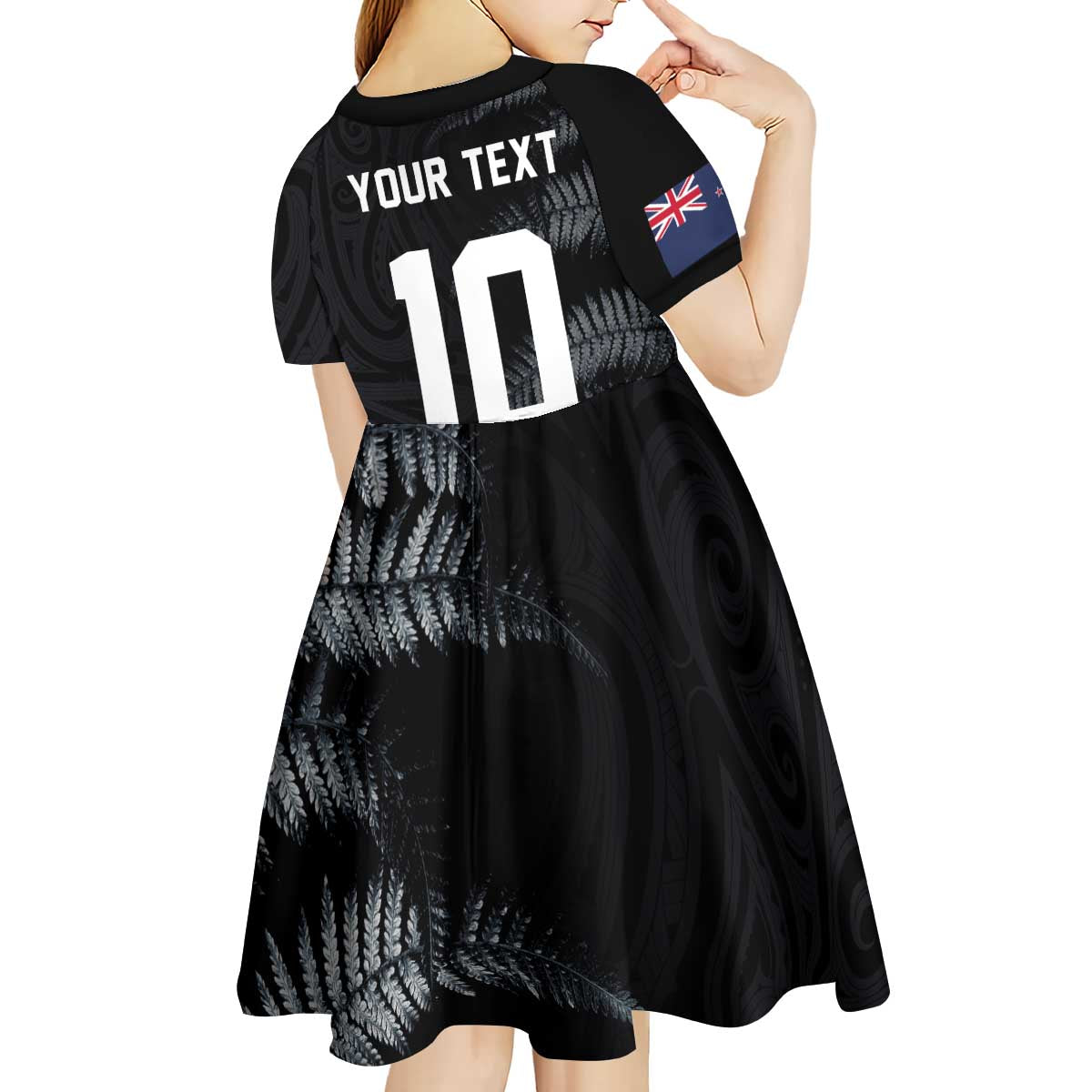 Custom New Zealand Football-Towards World Cup 2026 Kid Short Sleeve Dress