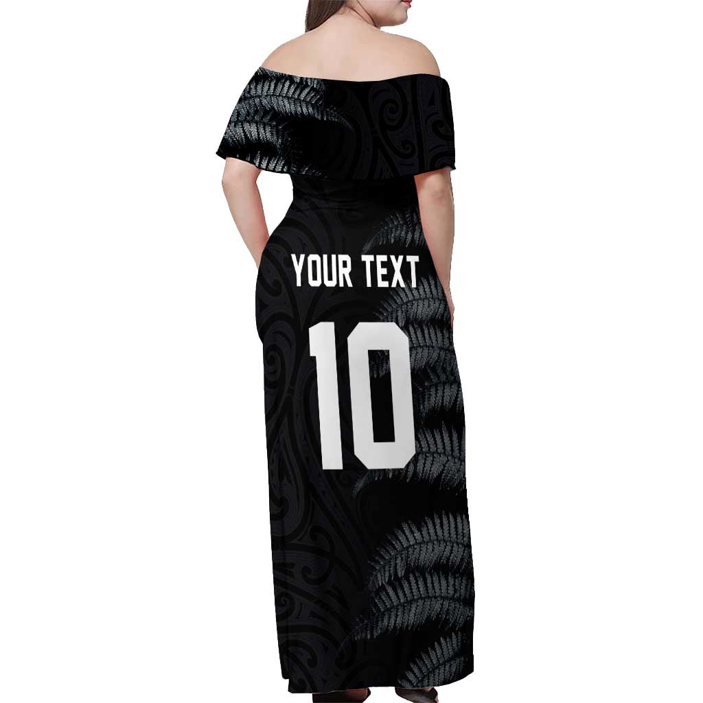 Custom New Zealand Football-Towards World Cup 2026 Off Shoulder Maxi Dress