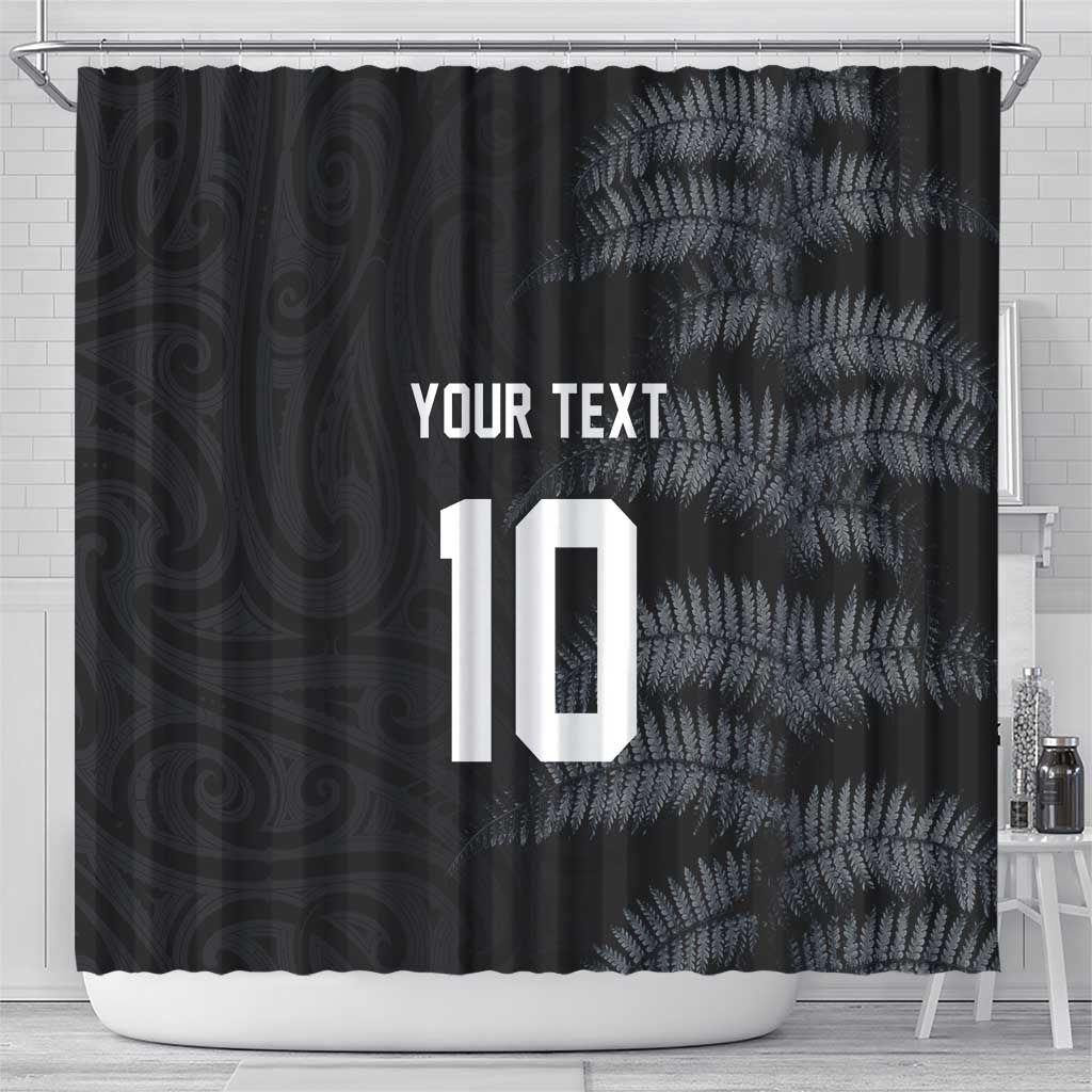 Custom New Zealand Football-Towards World Cup 2026 Shower Curtain LT03 - Polynesian Pride
