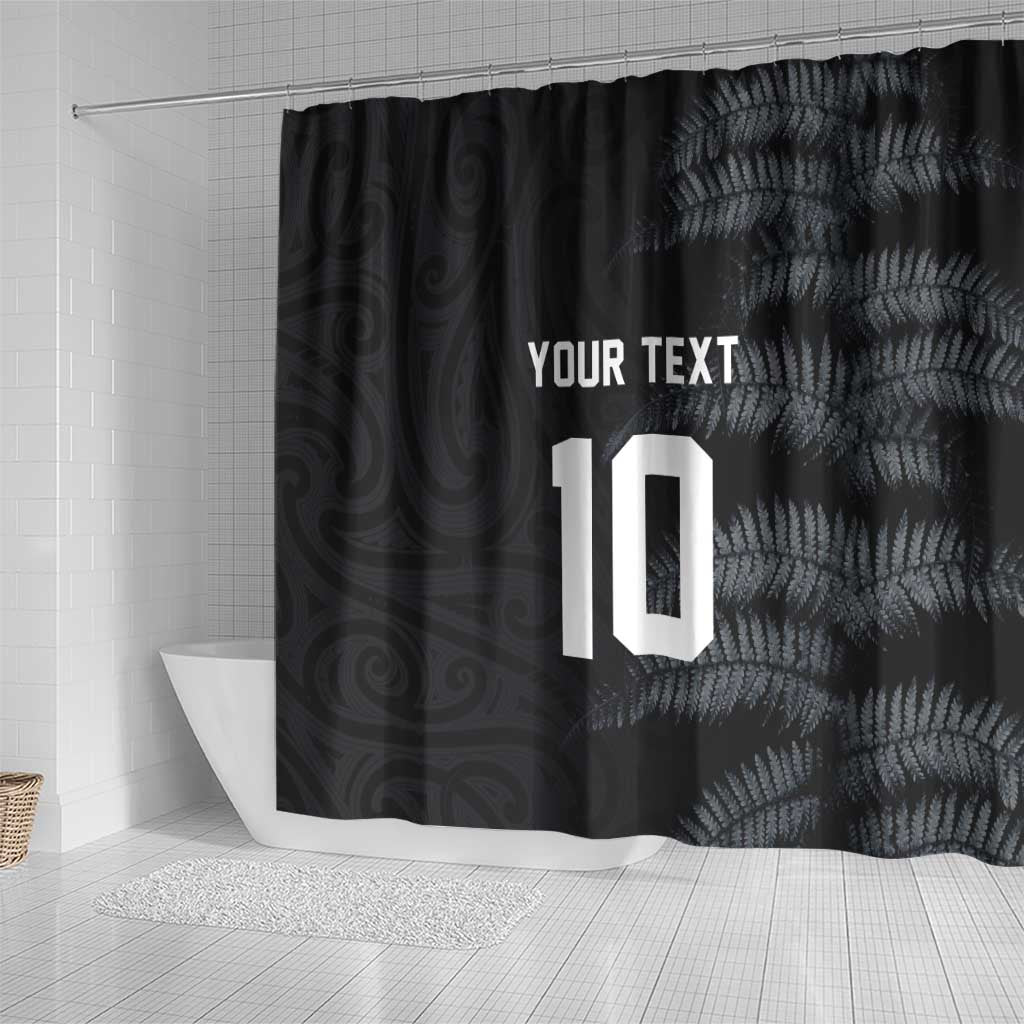 Custom New Zealand Football-Towards World Cup 2026 Shower Curtain LT03 - Polynesian Pride