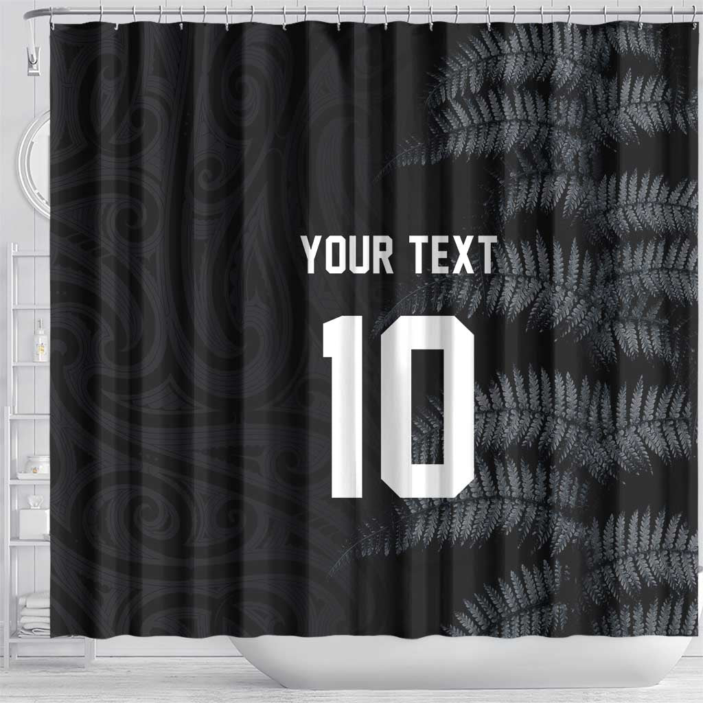 Custom New Zealand Football-Towards World Cup 2026 Shower Curtain LT03 - Polynesian Pride