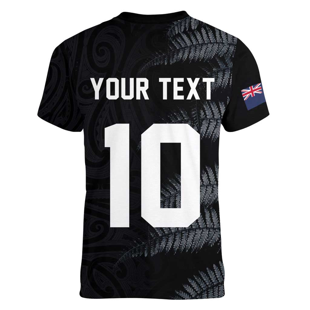 Custom New Zealand Football-Towards World Cup 2026 Women V-Neck T-Shirt