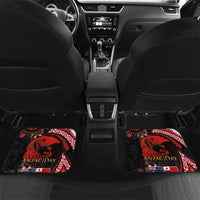 Tonga and Australia ANZAC Day Car Mats Aboriginal and Ngatu Art Pattern - Gallipoli Lest We Forget