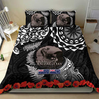 New Zealand and Cook Islands ANZAC Day Bedding Set Gallipoli Lest We Forget Tatau Art Tribal and Maori Tattoo with Fern