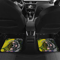 New Zealand and Cook Islands Together Car Mats Tatau Art Tribal Pattern-Maori Tattoo with Fern and Paua Shell