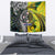 New Zealand and Cook Islands Together Tapestry Tatau Art Tribal Pattern-Maori Tattoo with Fern and Paua Shell