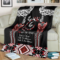 Aotearoa Toitu Te Tiriti-Maori Taniwha Blanket Toitu Te Whenua Toitu Te Reo Maori