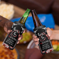 Aotearoa Toitu Te Tiriti-Maori Taniwha 4 in 1 Can Cooler Tumbler Toitu Te Whenua Toitu Te Reo Maori
