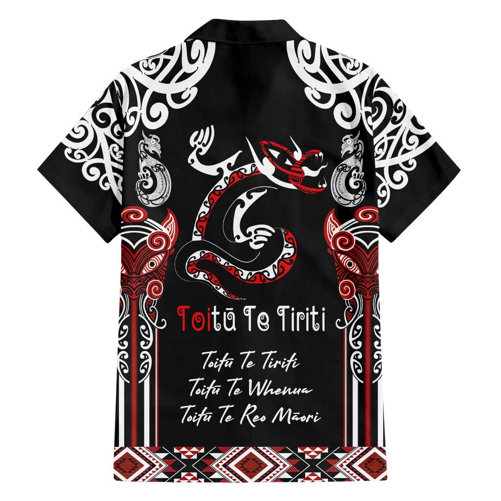 Aotearoa Toitu Te Tiriti-Maori Taniwha Family Matching Tank Maxi Dress and Hawaiian Shirt Toitu Te Whenua Toitu Te Reo Maori