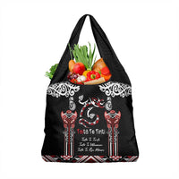 Aotearoa Toitu Te Tiriti-Maori Taniwha Grocery Bag Toitu Te Whenua Toitu Te Reo Maori
