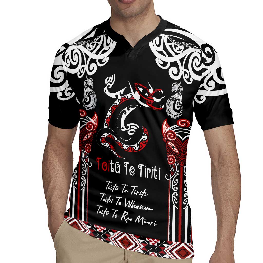 Aotearoa Toitu Te Tiriti-Maori Taniwha Rugby Jersey Toitu Te Whenua Toitu Te Reo Maori