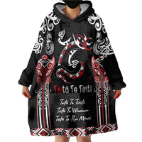 Aotearoa Toitu Te Tiriti-Maori Taniwha Wearable Blanket Hoodie Toitu Te Whenua Toitu Te Reo Maori