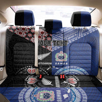 Personalised Aotearoa and Samoa Together Back Car Seat Cover Tatau Art Tattoos-Taniko and Tukutuku with Maori Pattern