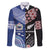 Personalised Aotearoa and Samoa Together Family Matching Off The Shoulder Long Sleeve Dress and Hawaiian Shirt Tatau Art Tattoos-Taniko and Tukutuku with Maori Pattern