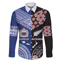 Personalised Aotearoa and Samoa Together Family Matching Summer Maxi Dress and Hawaiian Shirt Tatau Art Tattoos-Taniko and Tukutuku with Maori Pattern