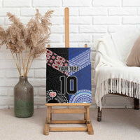 Custom Aotearoa and Samoa Rugby Canvas Wall Art Maori Warrior and Teuila Emblem-Tatau with Taniko Art