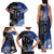 Custom Aotearoa and Samoa Rugby Family Matching Tank Maxi Dress and Hawaiian Shirt Maori Warrior and Teuila Emblem-Tatau with Taniko Art