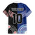 Custom Aotearoa and Samoa Rugby Hawaiian Shirt Maori Warrior and Teuila Emblem-Tatau with Taniko Art