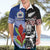 Custom Aotearoa and Samoa Rugby Hawaiian Shirt Maori Warrior and Teuila Emblem-Tatau with Taniko Art