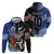 Custom Aotearoa and Samoa Rugby Zip Hoodie Maori Warrior and Teuila Emblem-Tatau with Taniko Art