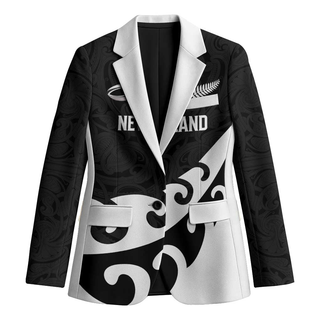 Custom NZ Rugby Blazer Koru and Silver Fern Sporty Style