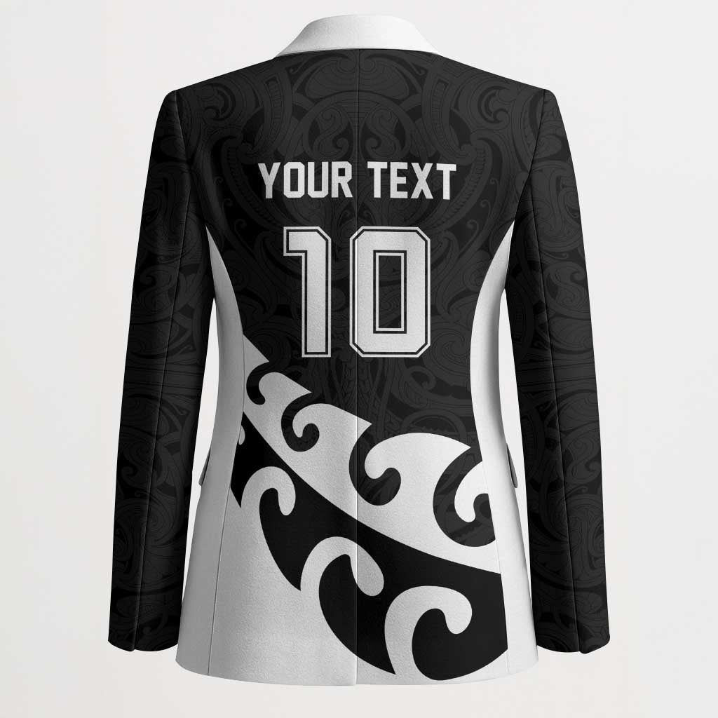 Custom NZ Rugby Blazer Koru and Silver Fern Sporty Style