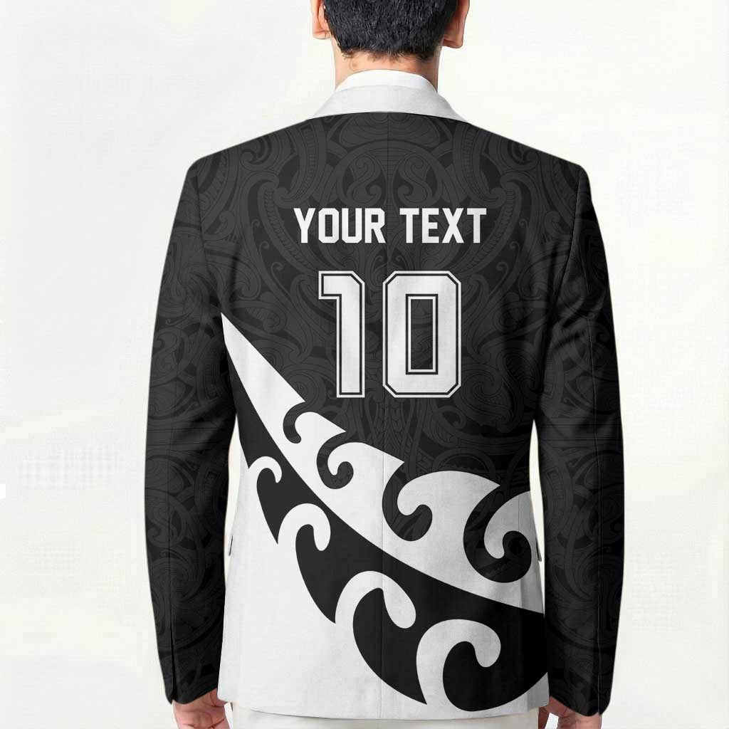 Custom NZ Rugby Blazer Koru and Silver Fern Sporty Style