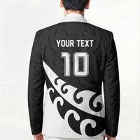 Custom NZ Rugby Blazer Koru and Silver Fern Sporty Style