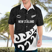 Custom NZ Rugby Hawaiian Shirt Koru and Silver Fern Sporty Style LT03 - Polynesian Pride