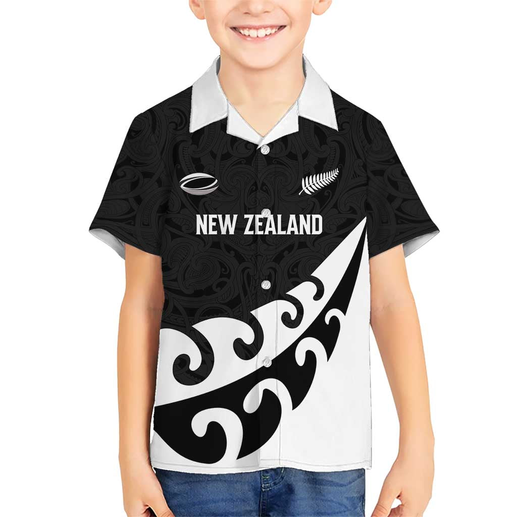 Custom NZ Rugby Hawaiian Shirt Koru and Silver Fern Sporty Style LT03 - Polynesian Pride